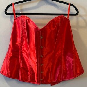 Vibrant Red Corset Top